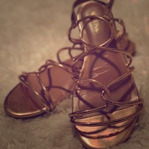 Rose gold sandals